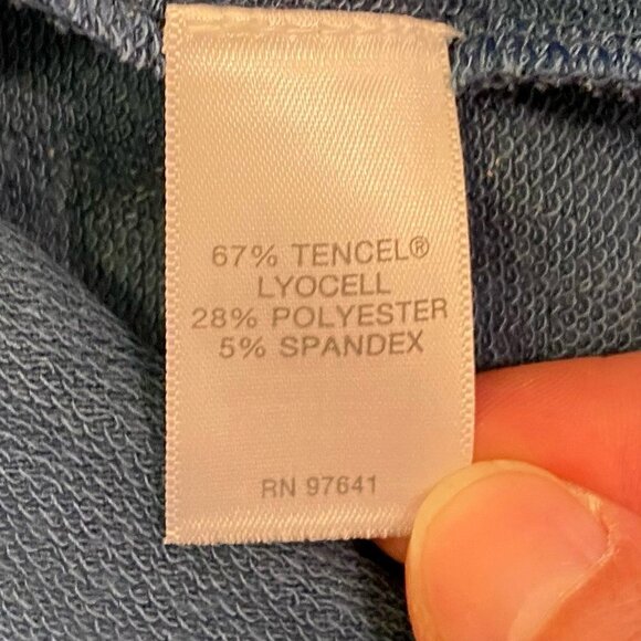 Pure Jill Womens T-Shirt Dress Blue Stretch Scoop Long Sleeve Overlay P Medium - Picture 8 of 9